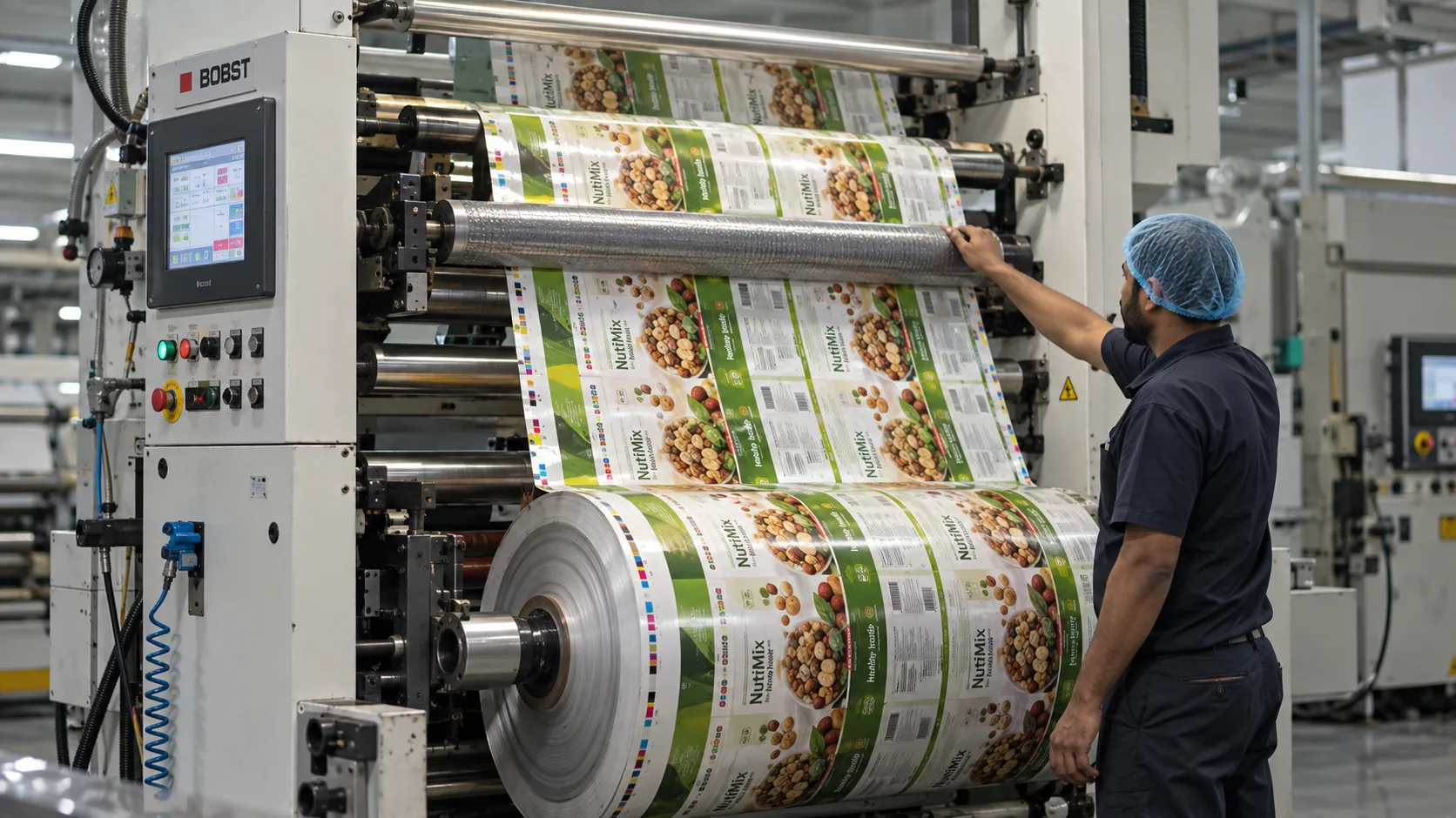 Quality control testing on packaging film